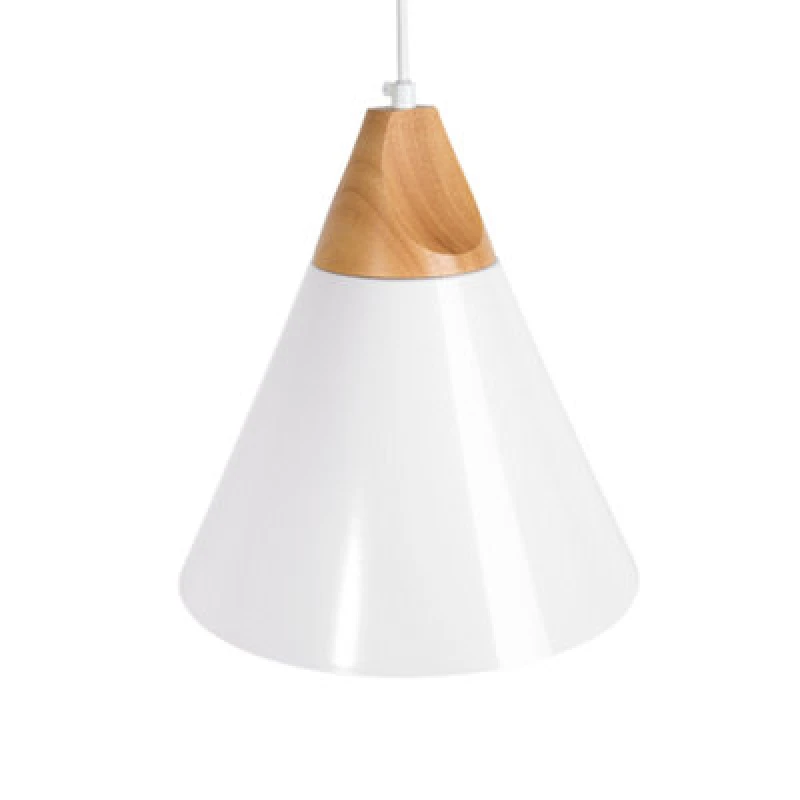 Image of Beliani Pendant Lamp Albano Metal White
