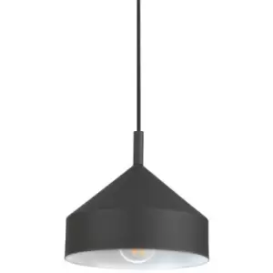 Image of Ideal Lux Yurta Dome Pendant Ceiling Light Black 21cm