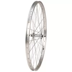 Image of Raleigh 26 Front Rim Brake Nutted Wheel - Silver