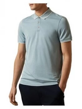 Image of Ted Baker Chill Soft Touch Polo Shirt, Light Blue, Size 5, Men
