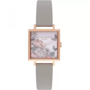 Image of Midi Signature Floral Rose Gold And Grey Watch