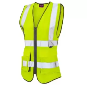 Image of Lynmouth ISO 20471 Class 1 Womens Superior Waistcoat Yellow - Medium - High Visibility