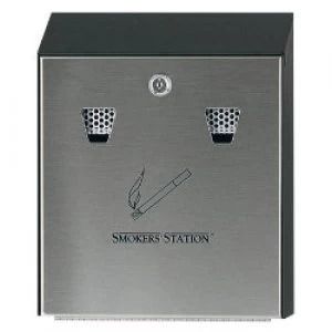 Image of Rubbermaid Cigarette Bin R1012EB Silver