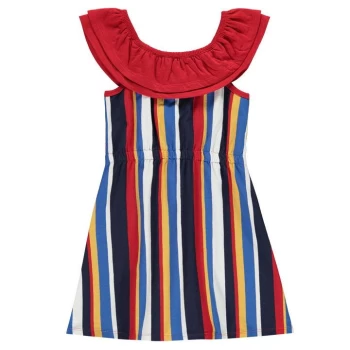 Image of SoulCal Stripe Frill Dress Junior Girls - Bardot Stripe