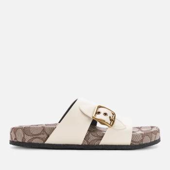 Image of Coach Womens Addison Double Strap Sandals - Chalk - UK 7