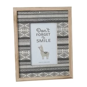Image of Don't Forget to Smile Patterned Photo Frame Fits 10x15cm By Heaven Sends