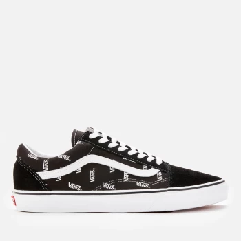 Image of Vans Mens Vans Print Old Skool Trainers - Black/True White - UK 11