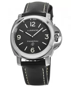 Image of Panerai Luminor Base 3 Days 44mm Steel Case Leather Strap Mens Watch PAM00773 PAM00773