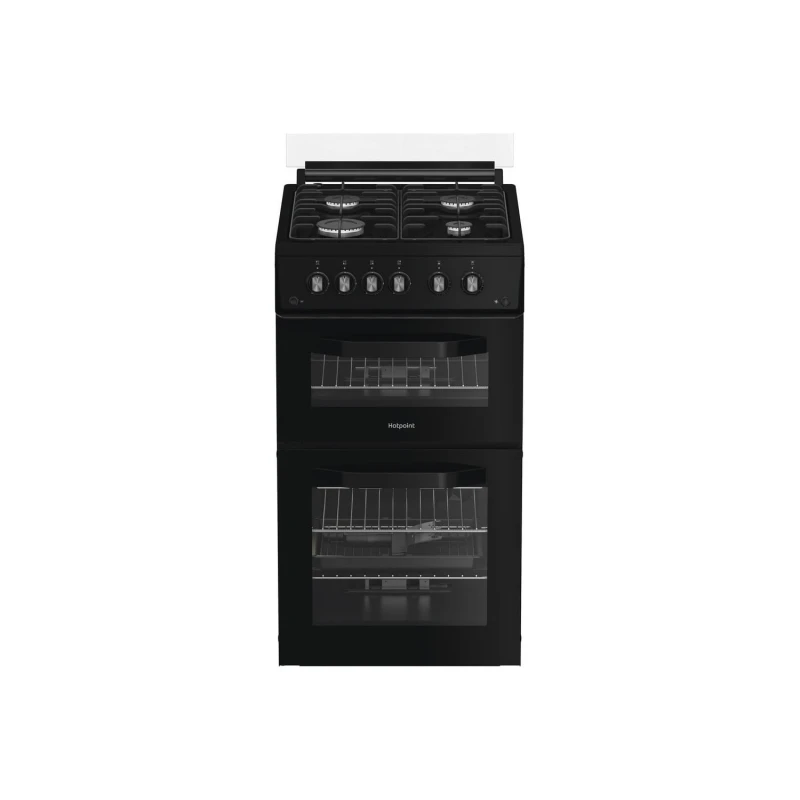 Image of Hotpoint HDG5GDCB 50cm wide Single Oven Gas Cooker - Black - A+/A Rated