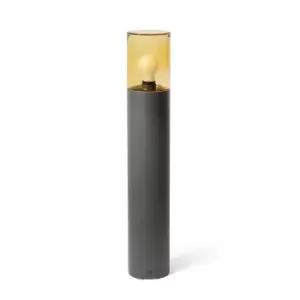 Image of Kila Dark Grey Beacon Bollard Lamp 70cm Amber 3000K IP65
