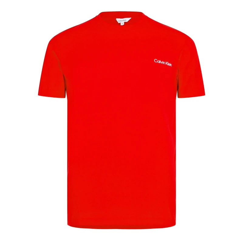 Image of Calvin Klein Core Logo T Shirt Mens Fierce Red male S