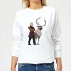 Image of Frozen 2 Sven And Kristoff Womens Sweatshirt - White - M