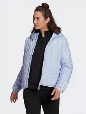 Image of adidas Itavic 3-stripes Light Hooded Jacket, Purple, Size S, Women