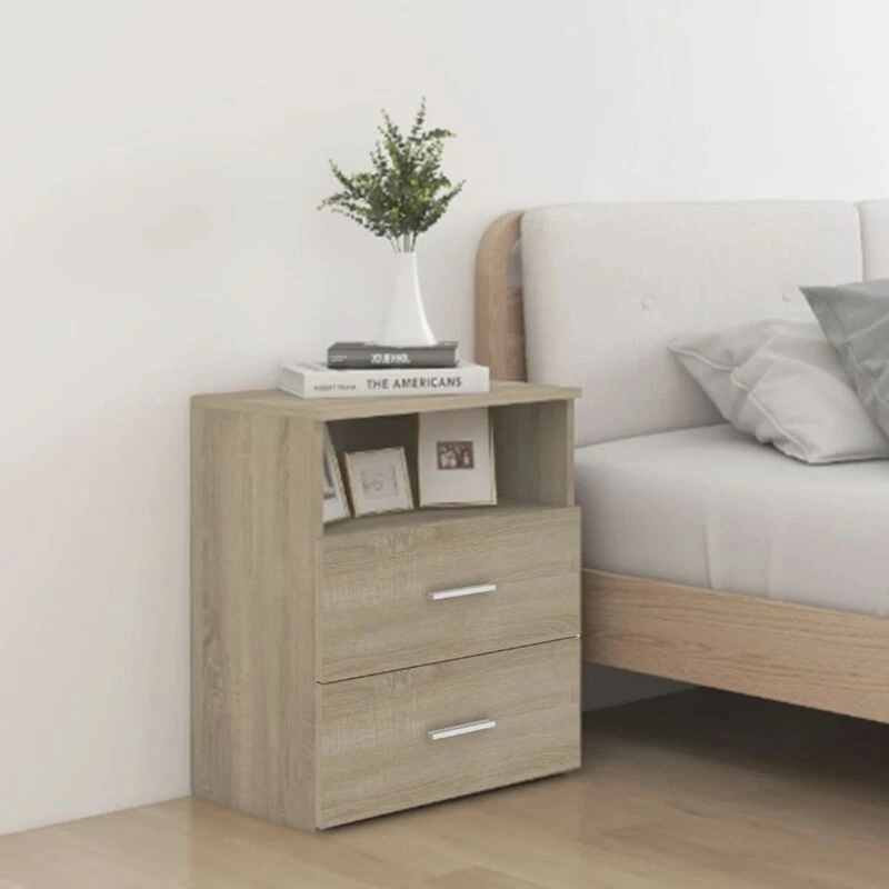 Image of VIDAXL Bed Cabinet Sonoma Oak 50x32x60cm Vidaxl 8720286586846