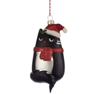 Image of Feline Fine Cat Glass Christmas Bauble Decoration