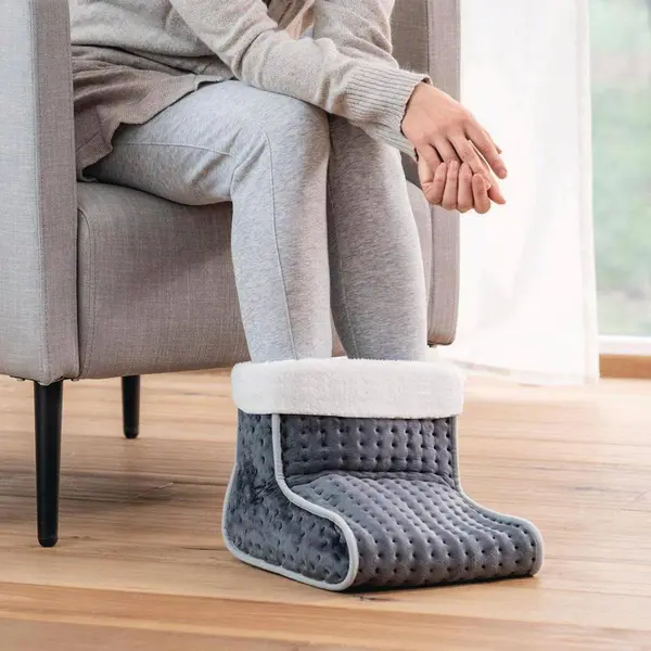 Image of Neo Cosy Grey Electric Heated Foot Warmer - 3 Heat Settings Mid Grey