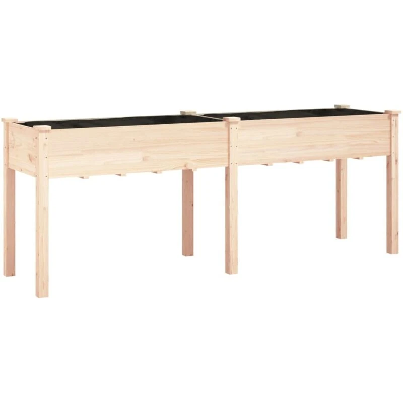 Image of VIDAXL Planter with Liner 203x53x76cm Solid Wood Fir vidaXL 8720845823986