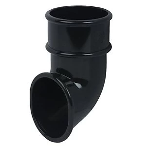 Image of FloPlast RBM3B MiniFlo Round Downpipe Shoe - Black 50mm