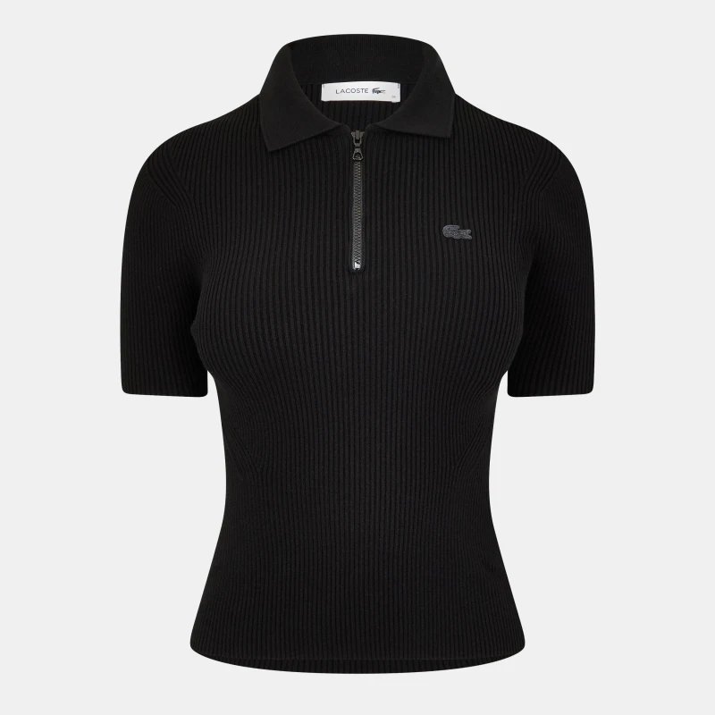 Image of Lacoste Womens Core Act Slim Fit T-Shirt Black female 6 (34)