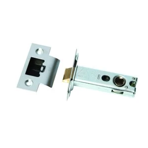 Image of Wickes Heavy Duty Tubular Door Latch - Satin Stainless Steel 76mm