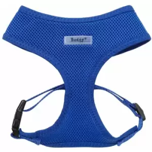 Image of Soft Comfortable Mesh Breathable Fabric Dog Puppy Pet Adjustable Harness - Blue - Medium - Bunty