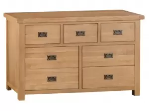 Image of Kenmore Waverley Oak 43 Drawer Wide Chest of Drawers Assembled