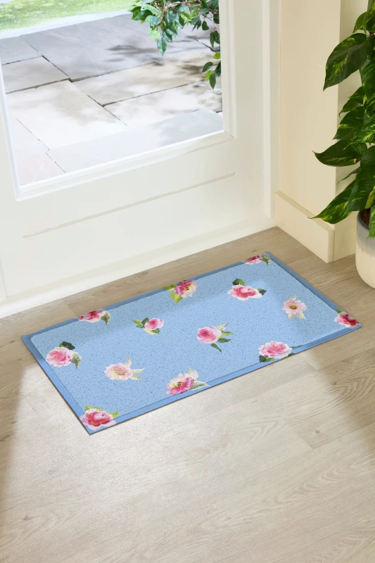 Image of Artsy Doormats Watercolour Floral Indoor Outdoor Doormat (70 X 40Cm)