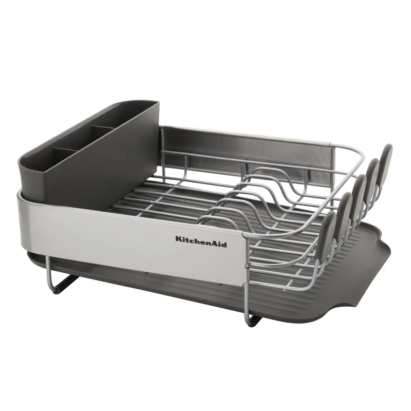 Image of KitchenAid Compact Dish-Drying Rack - Charcoal Grey Grey