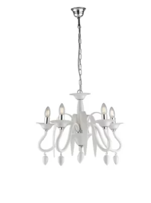 Image of ESTEFAN 5 Light Chandeliers White 53x45.5cm