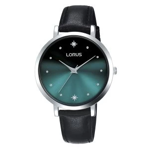 Image of Lorus RG259PX9 Ladies Black Leather Strap Mens Watch