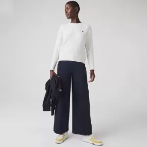 Image of Womens Lacoste Cotton Gabardine Pants Size 8 Navy Blue