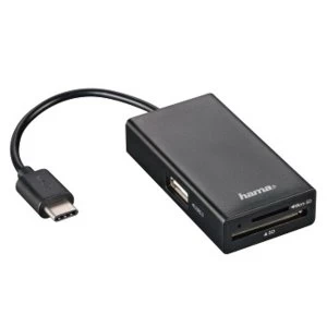 Image of Hama USB 2.0 Type-C Hub / Card Reader for Smartphone / Tablet / Notebook /