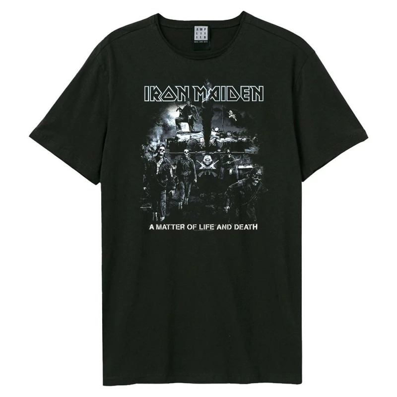 Image of Amplified Amplified Men Life Or Death Iron Maiden T-Shirt in Black Size: X-Small Black XS Male 5063806704423