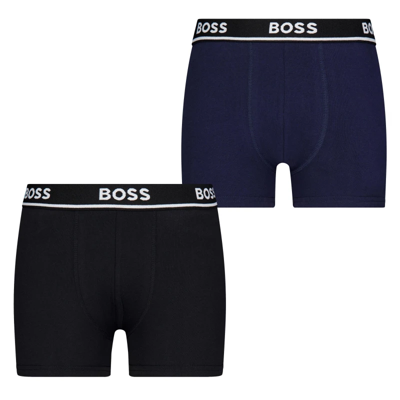 Image of Boss 2-Pack Logo Boxers Infants - Blue Blue One Size