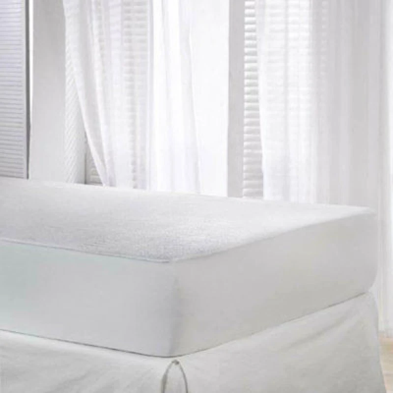 Image of Gr8 Home Waterproof Terry Towel Mattress Protector Fitted Bed Sheet Cover White unisex