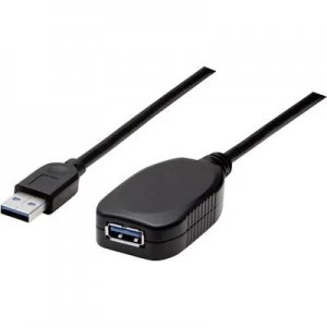 Image of Manhattan USB 3.0 Cable extension [1x USB 3.2 1st Gen connector A (USB 3.0) - 1x USB 3.2 1st Gen port A (USB 3.0)] 5m Black