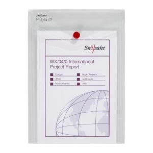 Image of Snopake Polyfile Portrait Wallet File A5 Clear PK5