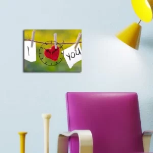 Image of 3040CS-99 Multicolor Decorative Canvas Wall Clock