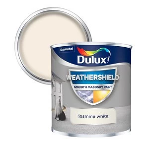 Image of Dulux Weathershield Smooth Masonry Paint Jasmine White 250ml