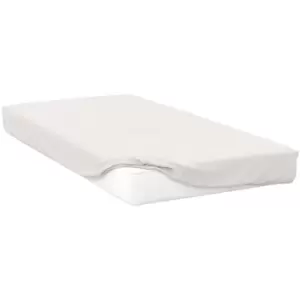 Image of Belledorm 200 Thread Count Cotton Percale Deep Fitted Sheet (Double) (Ivory) - Ivory