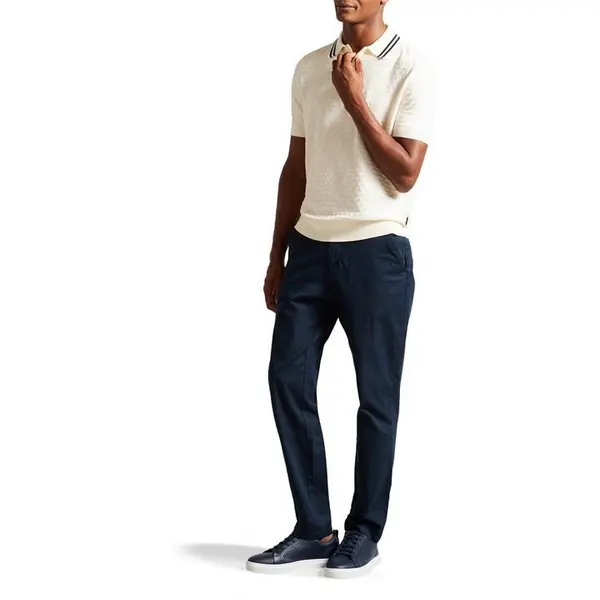 Image of Ted Baker Mahana Stitched Polo Shirt - White S