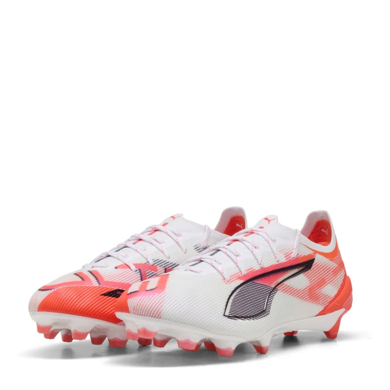 Image of Puma Mens PUMA Ultra 5 Ultimate Firm Ground Football Boots White/Red male 6 (39)