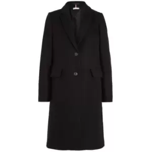 Image of Tommy Hilfiger Wool Blend Classic Coat - Black