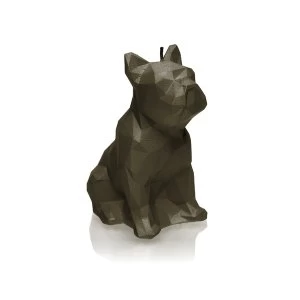 Image of Beige Low Poly Bulldog Candle
