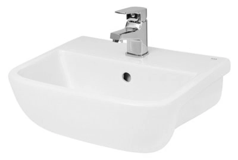 Image of Hudson Reed Furniture Ceramics Aria Semi Recessed Basin With, Durable Modern Bathroom Sink For Countertops