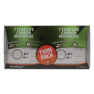 Image of Fireangel Carbon Monoxide Alarm - Replaceable Battery - Twin Pack