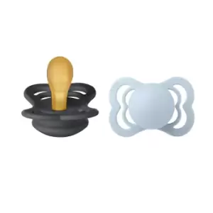 Image of BIBS Supreme 2 Pack Latex Size 1 Iron/Baby Blue 2 pcs