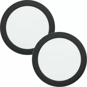 Image of 2 pack Wall / Ceiling Flush Downlight Black Recess Spotlight 10.5W led