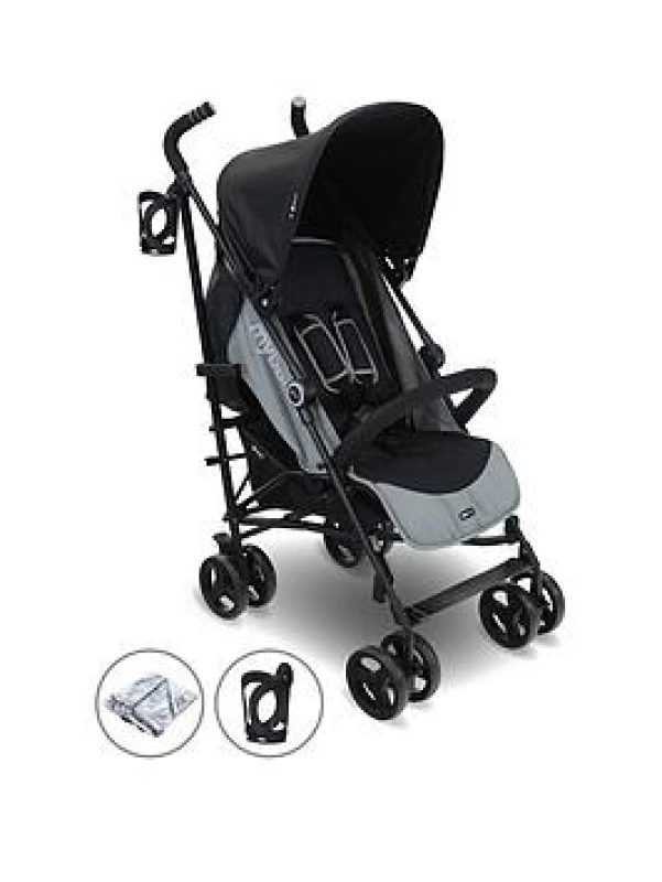 Image of My Babiie MB02 Plus Black Lightweight Stroller, Black W5VOR Unisex