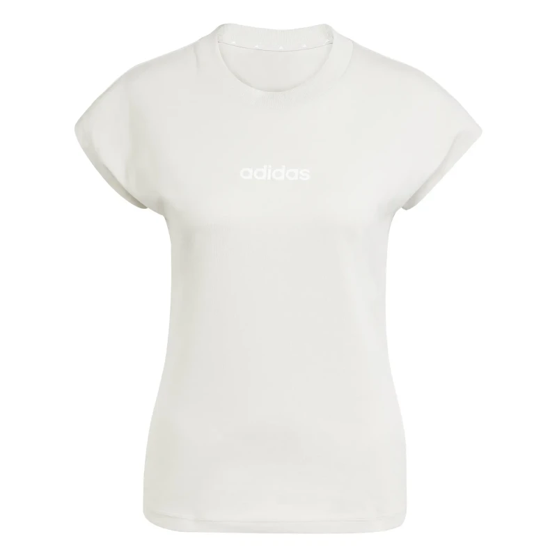 Image of Adidas Womens T-Shirt adidas Essentials Linear Beige Female S